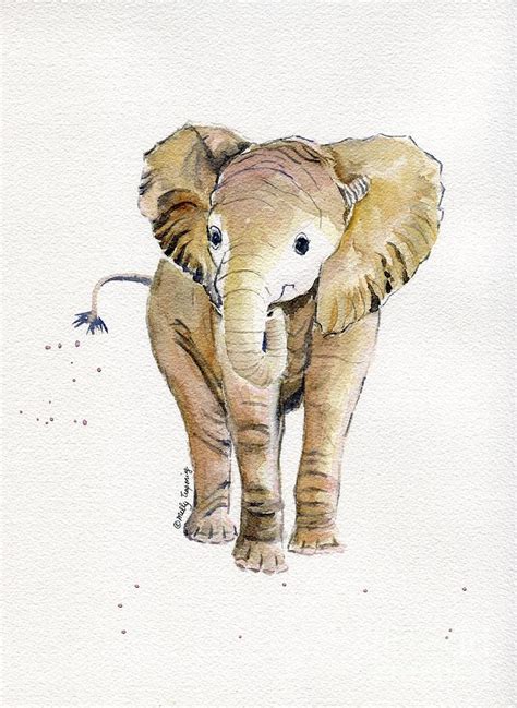 Art Collectibles Elephant Art Print Baby African Elephant Elephant