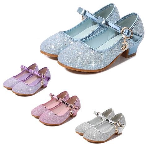 Zapatos de princesa con lentejuelas de cristal para niña Zapatillas