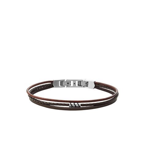 Fossil Vintage Casual Homme Bracelet Cuir Marron Jf