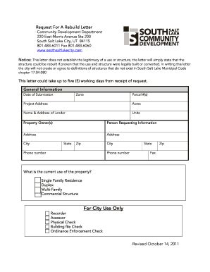 Fillable Online City Of South Salt Lake Application Packet Fax Email