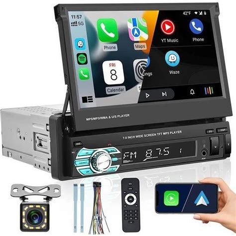 Autoradio Carplay Avec Ecran Tactile Retractable 7 Pouces Poste Radio