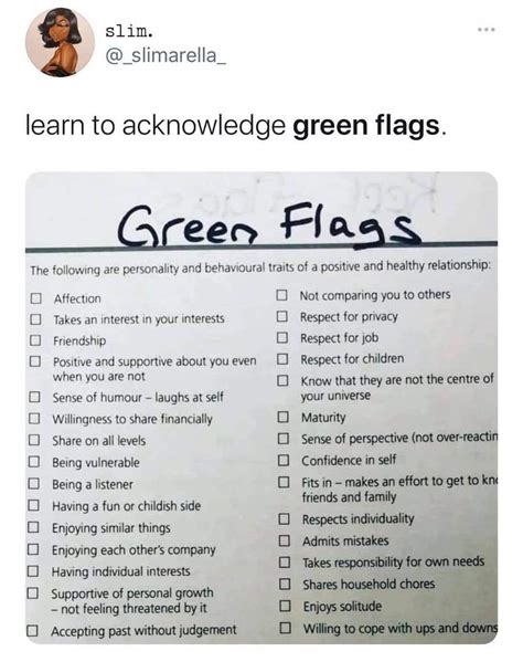 Guide For Green Flags R Coolguides