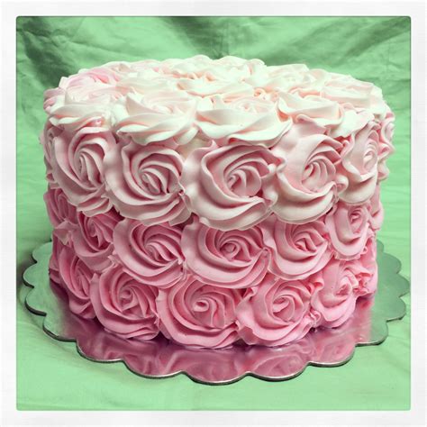 Ombre Rose Cake