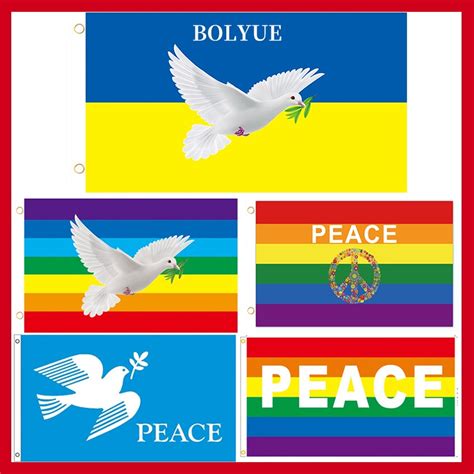 3x5ft Peace Flag World Peace Dove Flag World Peace Flag | Shopee ...