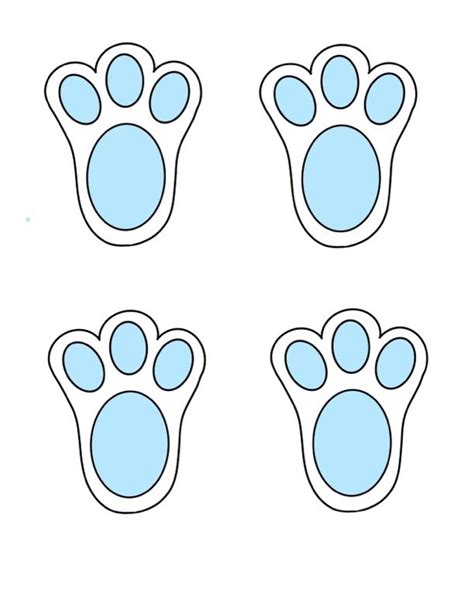 Free Printable Easter Bunny Footprints To Make