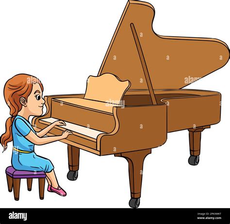 Pianist Cartoon Colored Clipart Illustration Stock Vektorgrafik Alamy