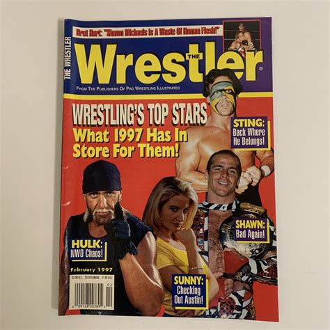 The Wrestler February 1997 Wrestling Magazine Sting Sunny Hulk Hogan