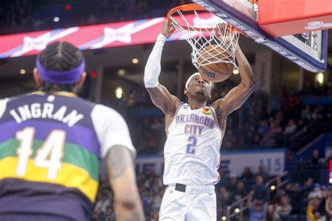 Nba Shai Gilgeous Alexander Scores 35 Thunder Top Pelicans Inquirer