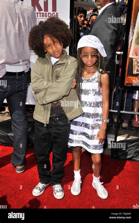 Los Angeles Ca June 14 2008 Willow Smith Right And Brother Jaden Smith At The World Premiere