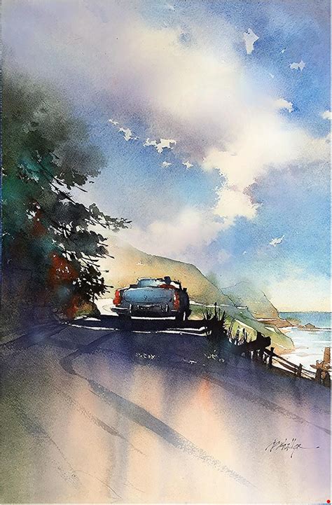 Drive By Thomas W Schaller Watercolor Inches X Inches