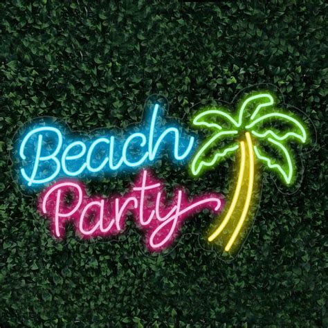 Beach Party Neon Sign Lightupworlds