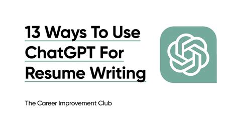 13 Ways You Can Use Chatgpt For Resume Writing