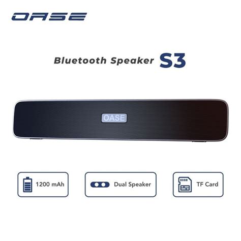 Jual Oase S Bluetooth Speaker Portable Long Lasting Battery Clear