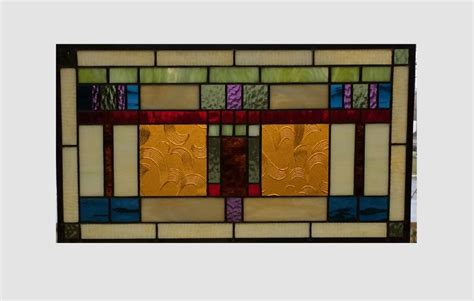 Arts And Crafts Stained Glass Panel Window Hanging By Sghovel