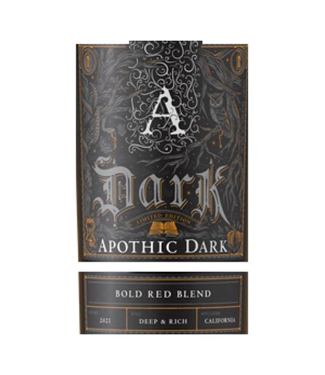 Apothic Dark Red Blend 2021 Rich And Mysterious Buywinesonline