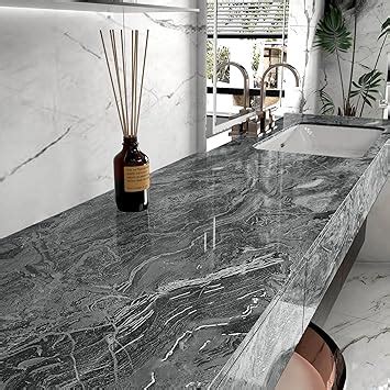 Amazon Silver Black Marble Contact Paper For Countertops Peel And