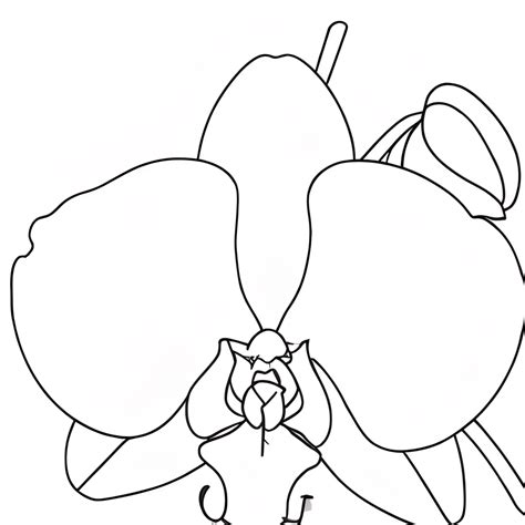 Disegno Di Fiore Di Orchidea Da Colorare Creative Fabrica