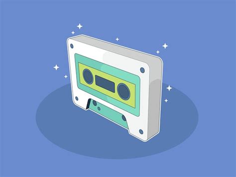 Premium Vector Retro Audio Cassette Tape Pop Art Style Vector Image