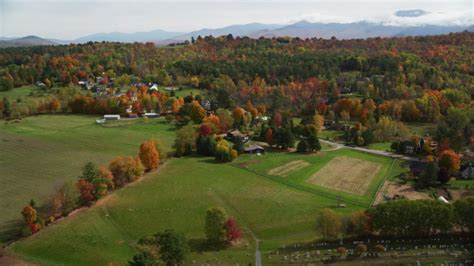 K Stock Footage Aerial Video Flying Over Sugar Hill Road Through