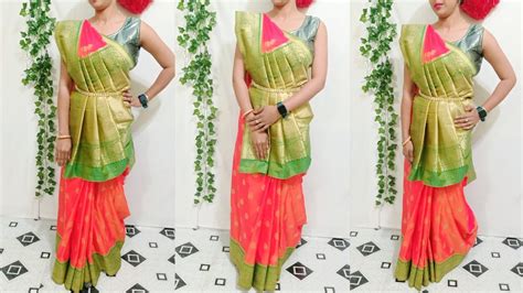 Front Pallu Saree Draping Step By Step Ll Beutiful Saree Draping