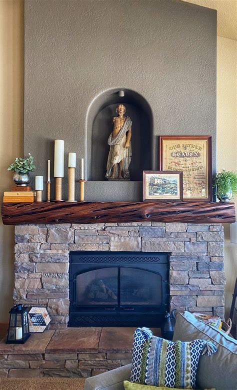 Rustic mantle decor with mercury glass | Rustic mantle decor, Mantle ...