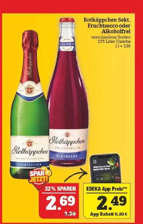 Rotkäppchen Sekt Fruchtsecco Oder Alkoholfrei Angebot bei Marktkauf