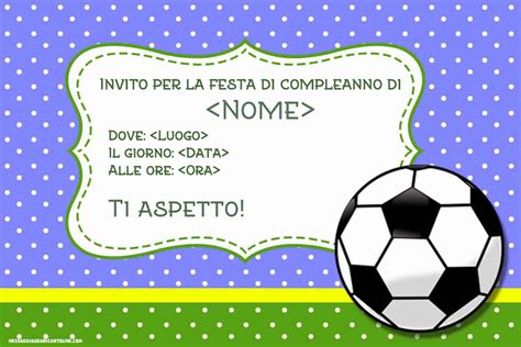 Invito Con Calcio Crea Inviti Personalizzati Di Compleanno Per