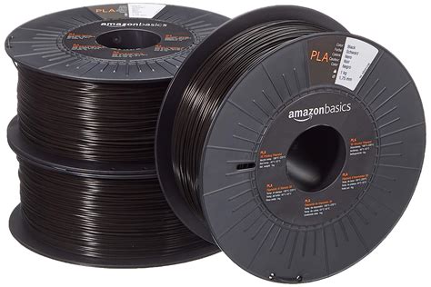 Basics Premium PLA 3D Printer Filament 1 75mm 1 Kg Spool Black