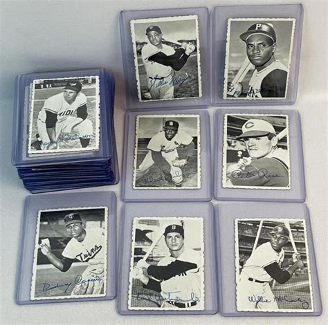 Lot 1969 Topps Deckle Edge Complete Set W Variants Mays Clemente