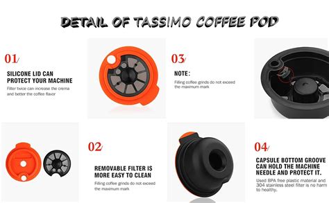 RECAFIMIL Wiederverwendbare Tassimo Kaffeekapseln nachfüllbar 180 ml