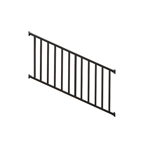 Weatherables Stanford 36 In H X 72 In W Textured Black Aluminum Stair Railing Kit Cbr B36 A6s