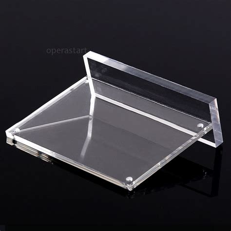 A5 Double Sided Clear Magnetic Acrylic Photo Picture Frame W Stand