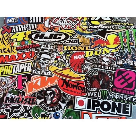 Lot De Stickers Autocollants Marques Moto Sponsor Energy Drink