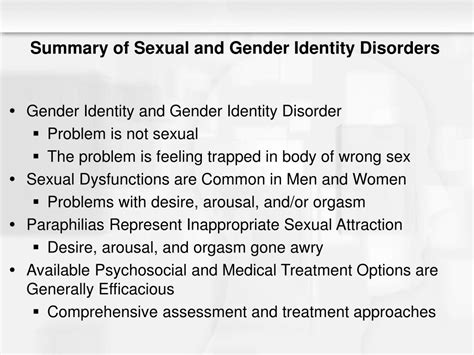 Ppt Chapter Sexual And Gender Identity Disorders Powerpoint