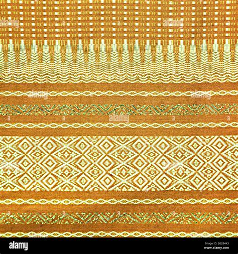 Traditional Thai Fabric Pattern As Background Stock Photo Alamy