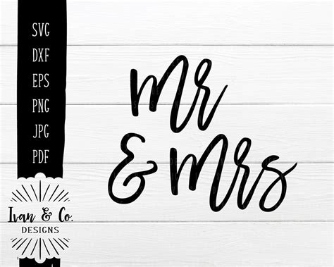 SVG Files, Mr and Mrs Svg, Mr & Mrs Svg, Wedding Svg, Vector, Cricut ...