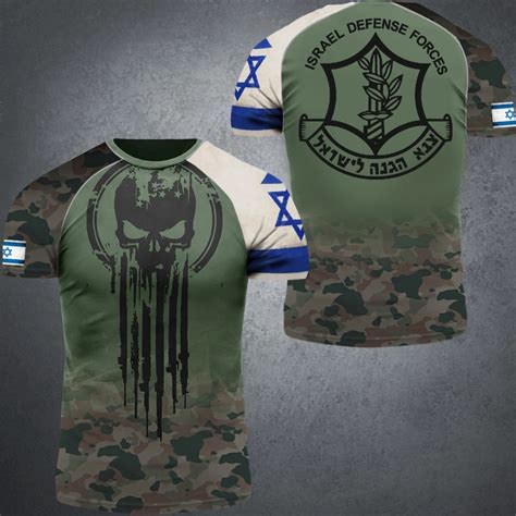 Israel Defense Forces T Shirt Support Israel Shirt Israeli Flag Camo C