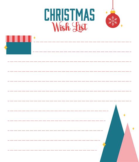 Printable Wish List For Christmas