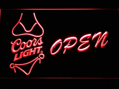 050 Coors Light Bikini Beer Open Bar Led Neon Sign With On Off Switch 20 Colors 5 Sizes To