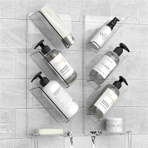 Cuukie Acrylic Shower Shelvesshampoo Holder Bathroom Organizer Caddy