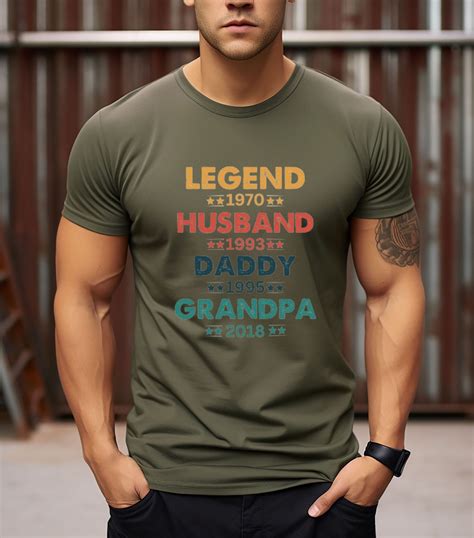 Legend Husband Dad Grandpa Custom Tshirt Personalized Legend Husband