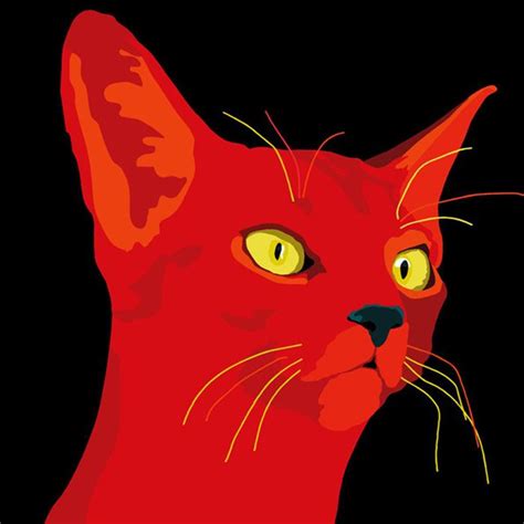 Dont Know Who The Artist Is But This Is Quite A Fantastic Red Cat