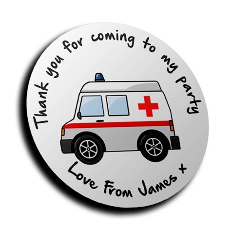 Personalised Stickers Ambulance Personalised Stickers