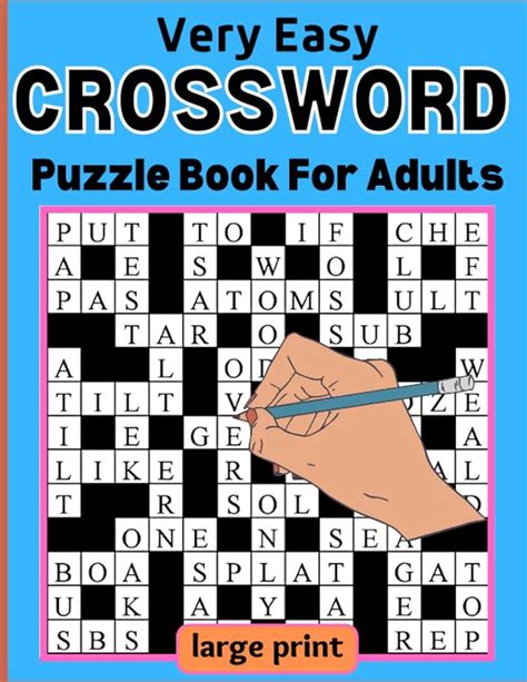 Very Easy Large Print Crossword Puzzle Book For Adults Crossword