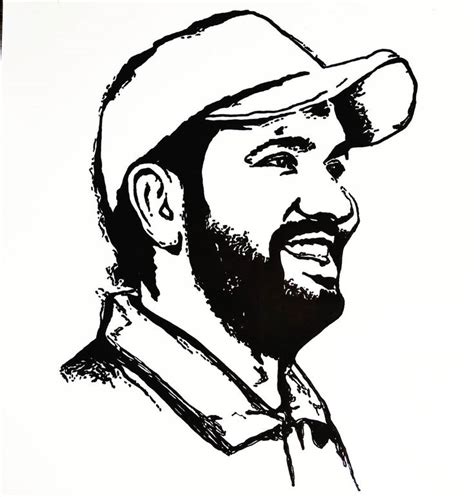 Rohit Sharma Black Art Painting Stencil Art Book Art Drawings