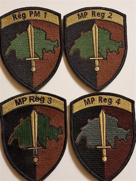 Militar Polizei Abzeichen 4 Badge Alle Région Klett Kaufen auf Ricardo