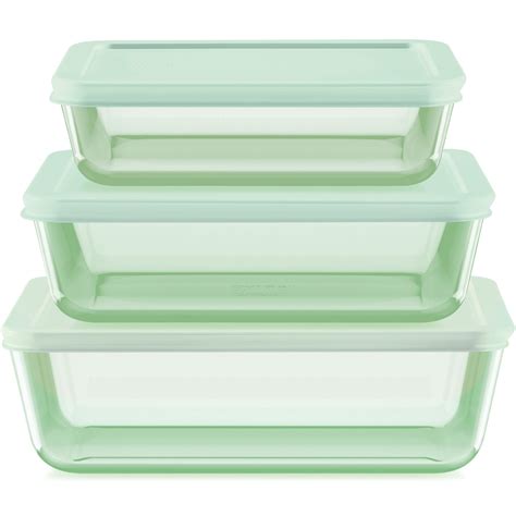 Amazon Pyrex Year Of Color 3 Pack Tinted Rectangular Glass Food