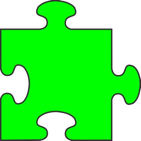 Greenpuzzle Piece Clip Art At Vector Clip Art Online