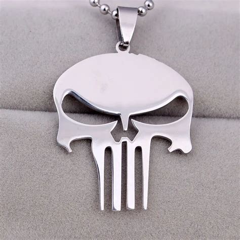 New Fashion Men Skull Pendant Stainless Steel Big Silver Skeleton Skull