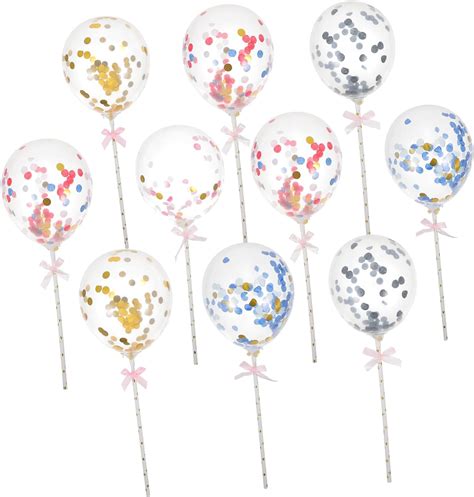 Amazon Toyvian Pcs Cake Balloon Decorations Confetti Balloon